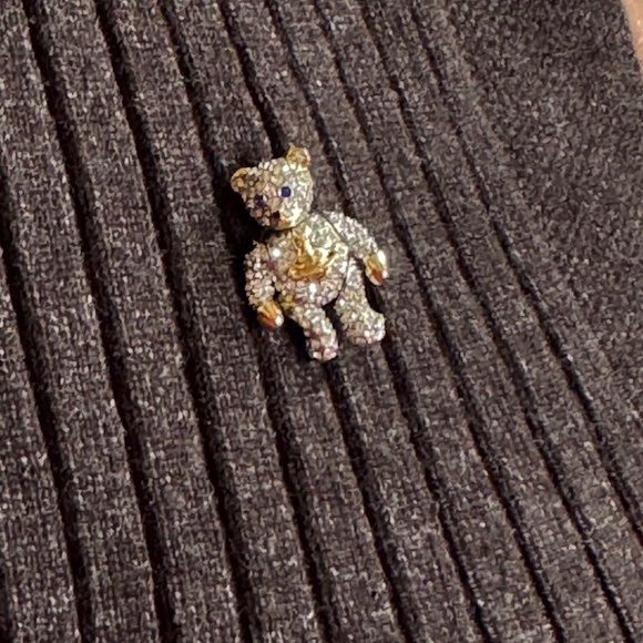 Vivienne Westwood Swarovski Covered Crystal Teddy Bear Pin or Earring - Picture 6 of 7